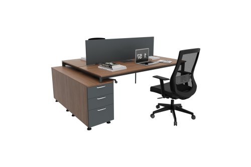 Corner Kesonlu İkili Workstation