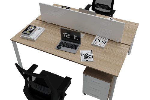 Corner Kesonlu İkili Workstation 