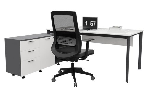 Corner 160cm Etajerli Çalışma Masası 