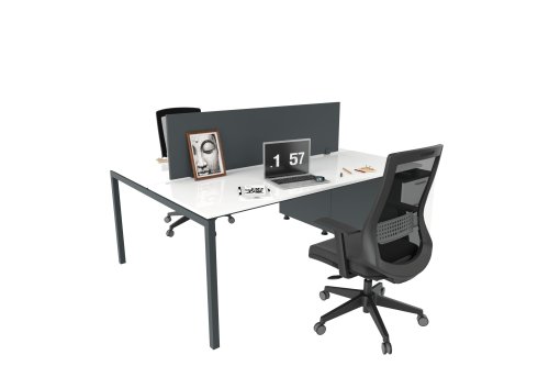 Ear İkili Workstation 160cm Alt Etajerli | Masko Mobilya Kenti