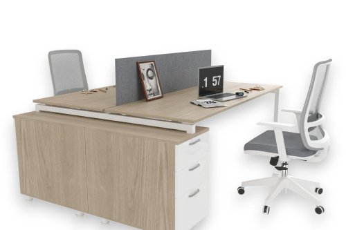 Ear İkili Workstation 160cm Alt Etajerli 