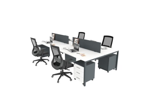Ear Dörtlü Workstation | Masko Mobilya Kenti