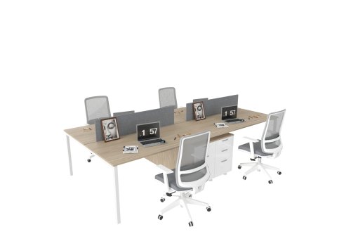 Ear Dörtlü Etajerli Workstation | Masko Mobilya Kenti