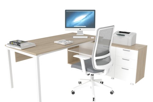 Ear Çalışma Masası 160cm Alt Etajerli 