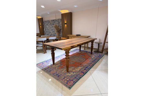 DOĞAL KENAR CEVİZ YEMEK MASASI 