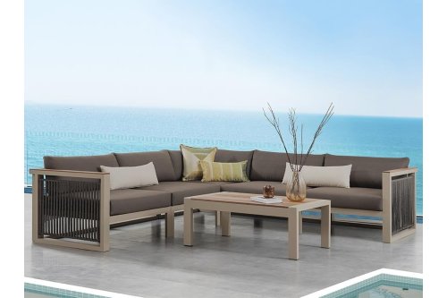 Azure Cappucino Bahçe Balkon Teras Köşe Takımı | Masko Mobilya Kenti
