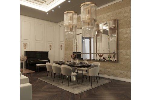 Özel Villa Projesi-Yemek Odası Ev Dekorasyonu