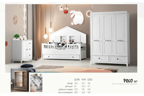 Aymini Polo Çatılı Montessori Set  | Masko Mobilya Kenti