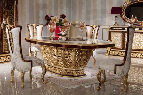 Aybars Klasik Yemek Odası Takımı | Masko Mobilya Kenti