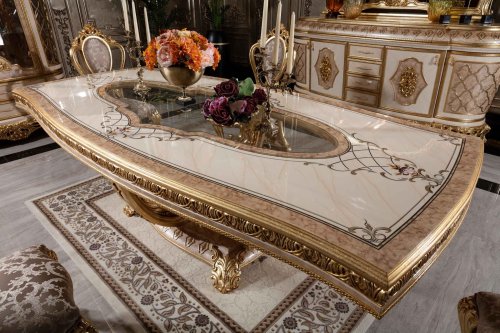 Talya Klasik Yemek Odası Takımı | Masko Mobilya Kenti