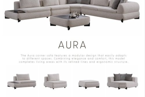 Aura Modern Köşe Koltuk Takımı 