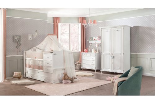 ROMANTİC BABY BÜYÜYEN KARYOLALI BEBEK ODASI