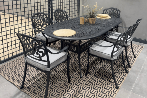 ELIZABETH 6 KİŞİLİK BAHÇE MASA TAKIMI | Masko Mobilya Kenti