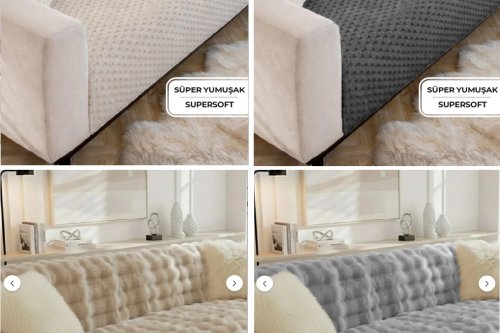 Evien Home Soft Peluş Koltuk Örtüsü 