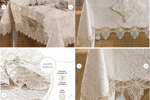 Evien Home Lüks Masa Örtüsü 