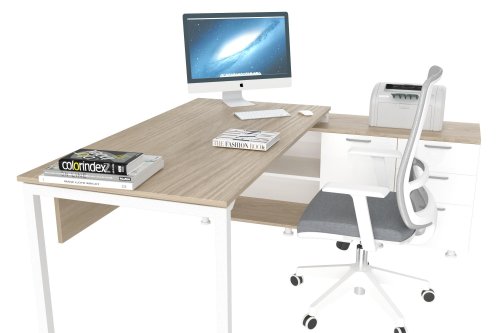 Terra Çalışma Masası 160cm Alt Etajerli 