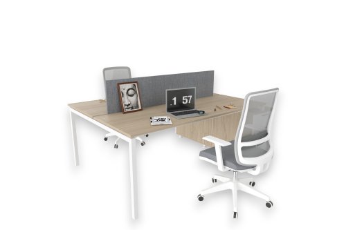Terra İkili Workstation 160cm Alt Etajerli