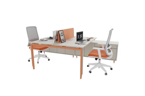 Flash Etajerli İkili Workstation