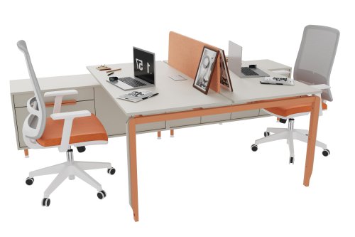 Flash Etajerli İkili Workstation 