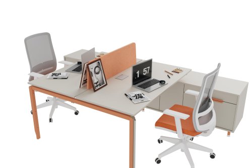 Flash Etajerli İkili Workstation 