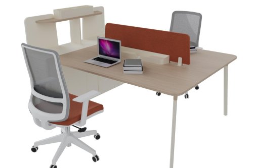 Troy Etajerli İkili Workstation 