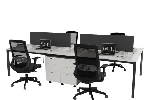 Coman Etajerli Dörtlü Workstation 