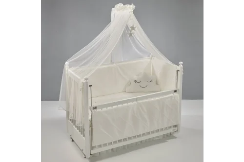 Mondo Anne Yanı Ahşap Sallanır Beşik 60x120 cm  | Masko Mobilya Kenti