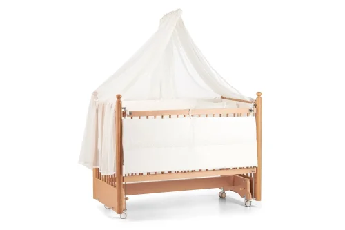 Mondo Anne Yanı Ahşap Sallanır Beşik 60x120 cm  | Masko Mobilya Kenti