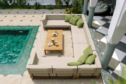 Langkawi Teak Bahçe Köşe Koltuk Takımı 