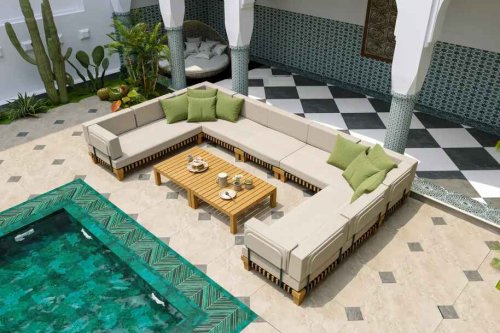 Langkawi Teak Bahçe Köşe Koltuk Takımı 