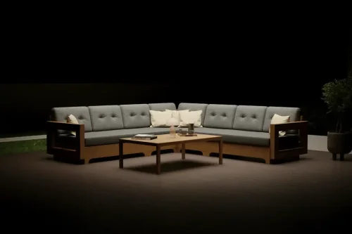 Milano Teak Bahçe Köşe Koltuk Takımı | Masko Mobilya Kenti