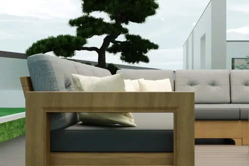 Milano Teak Bahçe Köşe Koltuk Takımı | Masko Mobilya Kenti