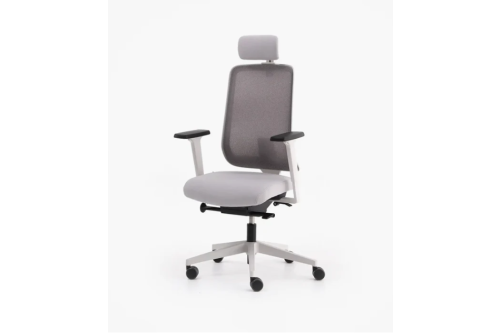 Mou Pro Front Tilt Çalışma Sandalyesi - Başlıklı - Gri