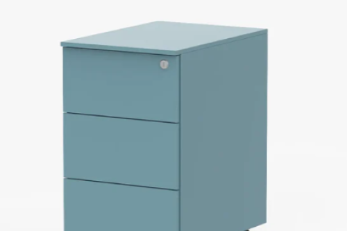 Cube Üç Çekmeceli Metal Komodin 