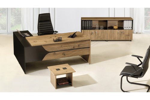 Grana Çift Renk Ahşap Tasarım Ofis Takımı | Masko Mobilya Kenti