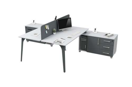 Centrawork Ikili Etajerli Personel Masası | Masko Mobilya Kenti